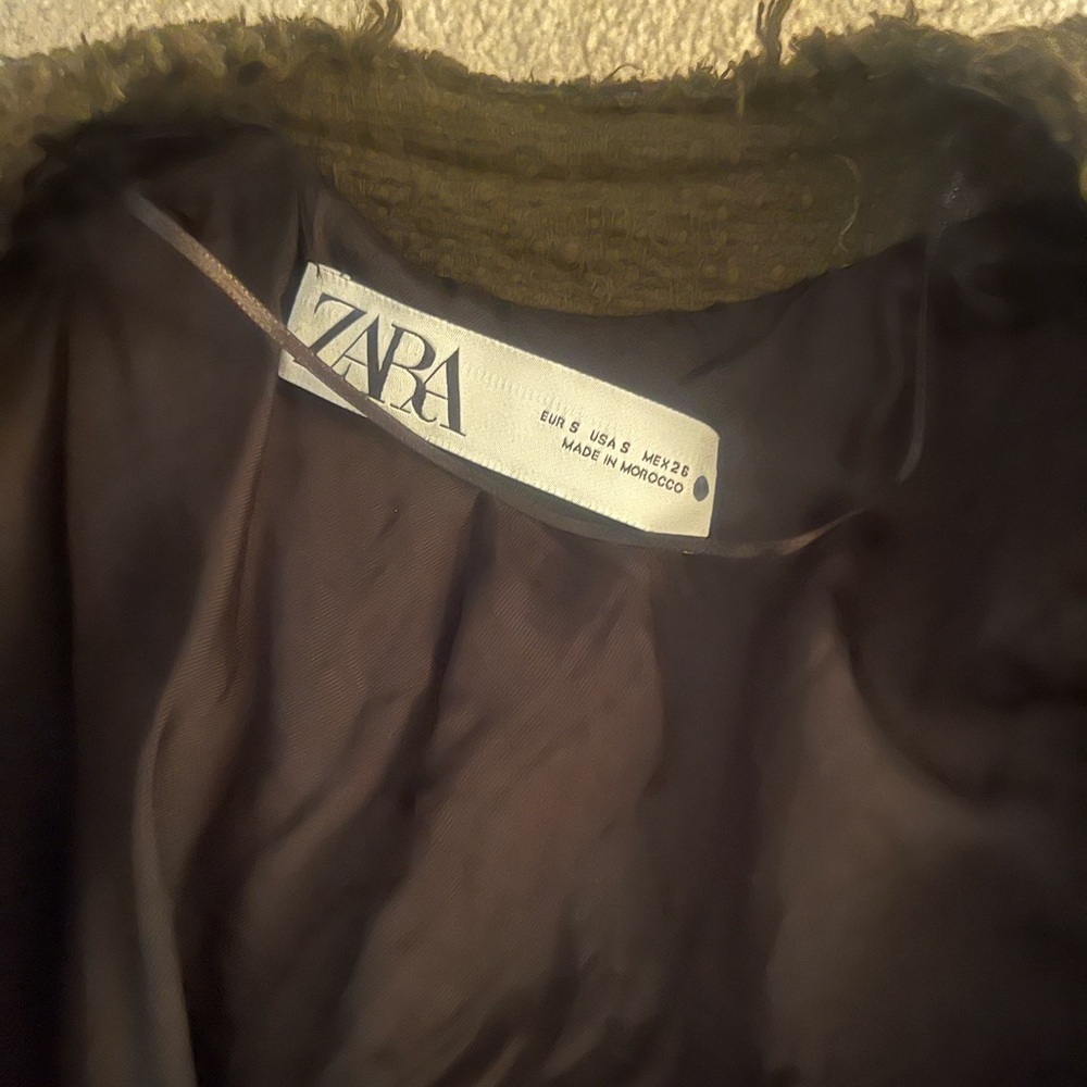 Zara crop jacket size small